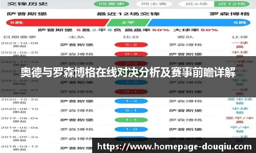 奥德与罗森博格在线对决分析及赛事前瞻详解